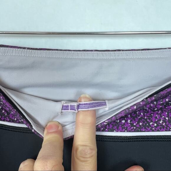 Lululemon Pace Rival Running Crop 22” Leggings Tender Violet Purple Black 4 - Picture 8 of 16